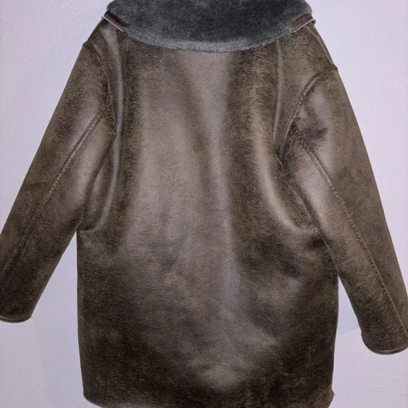 MANGO Reversible Faux Shearling Coat size S